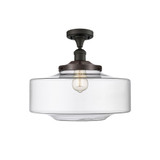 Bridgeton 100W 1 LED Semi Flush Mount 13.5X11.75 Inch Wide by Innovations - 517-1CH-G69-16-LED