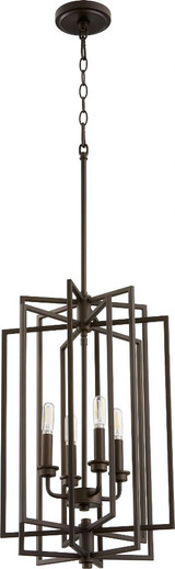 Hammond 4 Light Small Foyer Chandelier by Quorum - 688-4