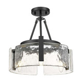 Aenon 3 Light Semi Flush Mount 10 Inch Tall and 16.5 Inch Wide by Golden - 3164-3SF