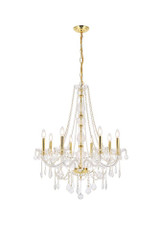 Verona 8 Light Large Chandelier by Elegant V7858D28 - V7858D28