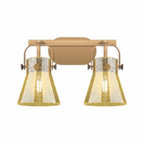 Pilaster II Cone 2 Light Bath Vanity 17 Inch Wide by Innovations - 423-2W-G411-6