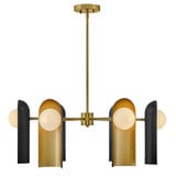 Zuri 30W 6 LED Medium Chandelier 12 Inch Tall and 30 Inch Wide by Lark - 84236