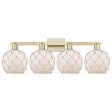 Farmhouse Rope 4 Light Bath Vanity 12 Inch and 35 Inch Wide by Innovations - 716-4W-G12-8R