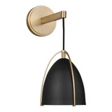 Norman 1 Light Black Shade Wall Sconce by Visual Comfort Studio - 4151701