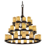 Candlearia Dakota 36 Light 3 Tier Chandelier by JD CNDL-8712-14-AMBR - CNDL-8712-14-AMBR