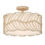 Simbolo 3 Light Semi Flush Mount 10.25 Inch Tall and 15 Inch Wide by Golden - 4501-3SF