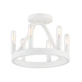 Carousel 6 Light 12 Inch Wide Semi Flush Mount by Designers Fountain - D254C-SF-BK