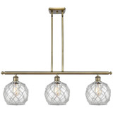 Farmhouse Rope 3 Light Oversized Island Pendant by Innovations - 516-3I-G12-8R