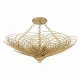 Doral 6 Light 24 Inch Wide Semi Flush Mount by Crystorama - DOR-B7706_CEILING