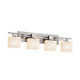 Fusion Aero 4 Light Opal Glass Vanity Light 36 Inch wide by Justice Design - FSN-8704-55-OPAL