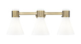 Lawton Cone 3 Light Bath Vanity 9.63 Inch and 24 Inch Wide by Innovations - 464-3W-G464C-7_P