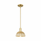 Natural Ballston Dome 1 Light Mini Pendant 10.13 Inch Tall by Innovations - 716-1S-NBD2-7