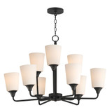 Hudson 9 Light 2 Tier Chandelier 19.25 Inch Tall and 30 Inch Wide by Maxim - 12879