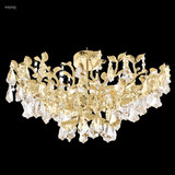 Cast Leaf 8 Light Flush Mount 12 Inch Tall and 24 Inch Wide by James Moder - 97073