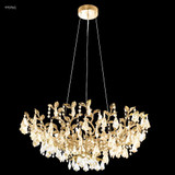 Cast Leaf 12 Light Dining Chandelier 11 Inch X 32 Inch Wide by James Moder - 97076