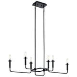 Alden 6 Light Linear Chandelier 17.5 Inch and 38.75 Inch Length by Kichler - 43362