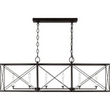 Beatrix 6 Light Outdoor Large Linear Lantern 12 In by Visual Comfort Studio - CC1646