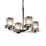 Veneto Luce Metropolis 4 Light Medium Chandelier by JD GLA-8100-26-WTFR - GLA-8100-26-WTFR