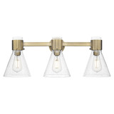 Lawton Cone 3 Light Bath Vanity 24 Inch and 9.63 Inch Tall by Innovations - 464-3W-G464C-7