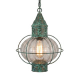 Ellington 1 Light Outdoor Pendant 19 Inch T Brass Traditions by Innovations - 9612