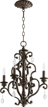 San Miguel 4 Light Small Chandelier by Quorum - 6073-4