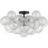 Zia 3 Light Flush Mount 12.28 Inch Tall and 22.83 Inch Wide By Generation - PLFM109