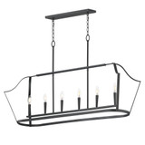 Arden 6 Light Linear Pendant 14 Inch Tall and 31 Inch Wide by Maxim - 10427