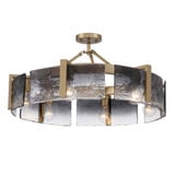 Aenon 6 Light Semi Flush Mount 8.75 Inch Tall and 27.75 Inch Wide by Golden - 3164-6SF_1