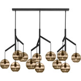 Sedona 12 Light Triple Chandelier 30 Inch Tall by Visual Comfort Modern - 700SDNMPL3