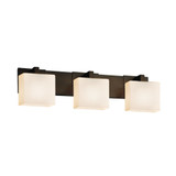 Fusion Modular 3 Light Rectangle Opal Glass Vanity Light by Justice Design - FSN-8923-55-OPAL