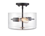 Verlana 2 Light Semi Flush Mount 10 Inch Tall X 11 Inch Wide by Millennium - 2710
