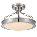 Cameron 32W 1 LED Semi Flush Mount 24.75 Inch and 16.5 Inch Wide by Golden - 1700-17SF