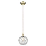 Farmhouse Rope 1Light Edison Stem Hung Mini Pendant 9.5 Inch by Innovations - 616-1S-G12-8R