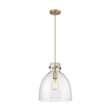 Newton Bell 1 Light Cord Hung Pendant 13.75 and 12 Inch Wide by Innovations - 410-1PM-G412-12