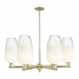 Brookhaven Flute 6 Light Stem Chandelier 23.88 Inch Wide by Innovations - 716-6CR-G484-7