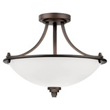 Bristo 3 Light Semi Flush Mount 13.5 Inch and 17.5 Inch Wide by Millennium - 7263