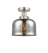 Bell 1 Light Brass 6.5 Inch Tall Semi Flush Mount by Innovations - 616-1F-G78