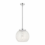 White Mouchette 1 Light Stem Hung Pendant by Innovations 221-1S-G1216-14 - 221-1S-G1216-14