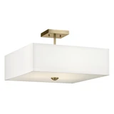 Shailene 3 Light 18 Inch Wide Square Semi Flush Mount by Kichler - 43693