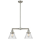 Cone 2 Light Stem Adjustable Island 10 Inch and 21 Inch Wide by Innovations - 209-G4