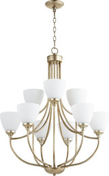 Enclave 9 Light Large 2 Tier Chandelier by Quorum - 6059-9