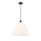 Bristol 100W 1 LED Cord Hung Dome Pendant 17 X 16 Inch Wide by Innovations - 516-1P-GBD-16-LED