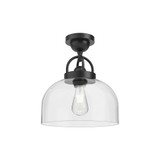Lancaster 1 Light 11.5 Inch Wide Semi Flush Mount by Alora - SF461101