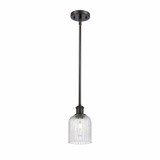 Bridal Veil 1 Light Stem Hung Mini Pendant 9 Inch Tall by Innovations - 516-1S-G559-5-GL