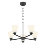 Strayhan 5 Light Chandelier 14.75 Inch Tall and 24 Inch Wide by Millennium - 64105-WG