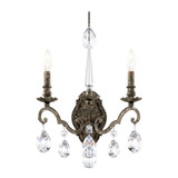 Renaissance Nouveau 2 Light Candle Style Crystal Wall Sconce by Schonbek - RN3861N