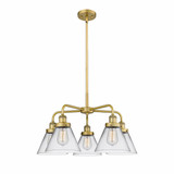 Cone 5 Light Medium Chandelier by Innovations 916-5CR-G4 - 916-5CR-G4