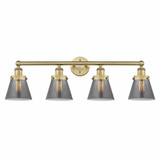 Cone 4 Light Steel Vanity Light 33.5 Inch Wide by Innovations - 616-4W-G6