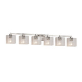 Fusion Regency 6 Light Seed Glass Vanity Light by Justice Design - FSN-8436-55-SEED