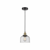 Bell 1 Light Small Cord Hung Pendant 9.5 Inch Tall by Innovations - 616-1PH-G7